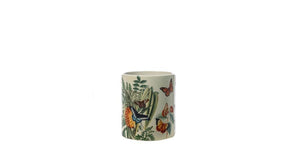 Vaas keramiek met jungle print d12,5 h14,5cm
