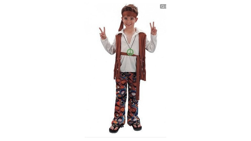 Clown clown kinderkostuum hippie jongen 7-9 jaar