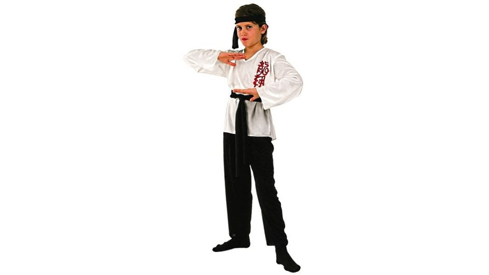 Clown kinderkostuum karate 7-9 jaar