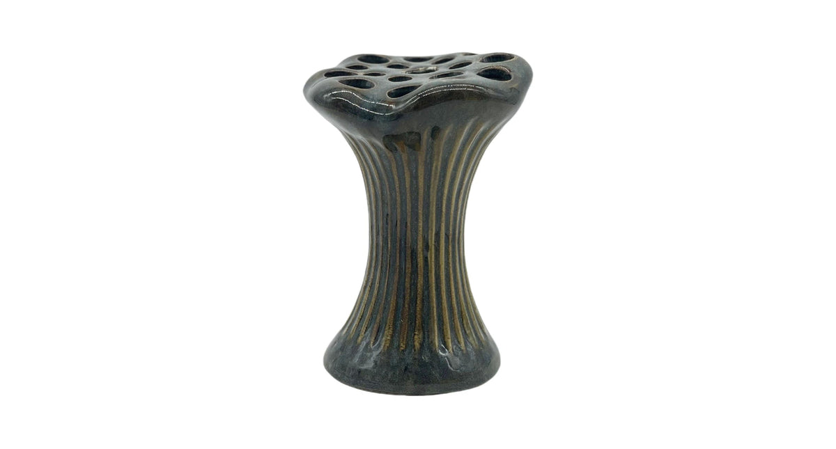 Vase ceramic 'loto' d10x13h green