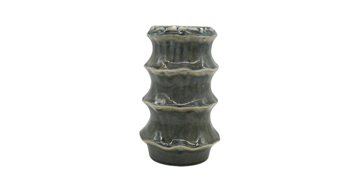 Vase ceramic 'yves' d13x20.2h green