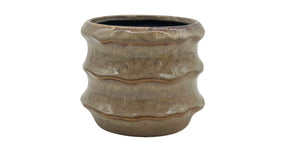 Pot ceramic 'yves' d14.8x12h brown