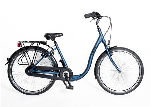 Aldo 26 inch Low entry -level bicycle Comfort Alu 7V freewheel blue