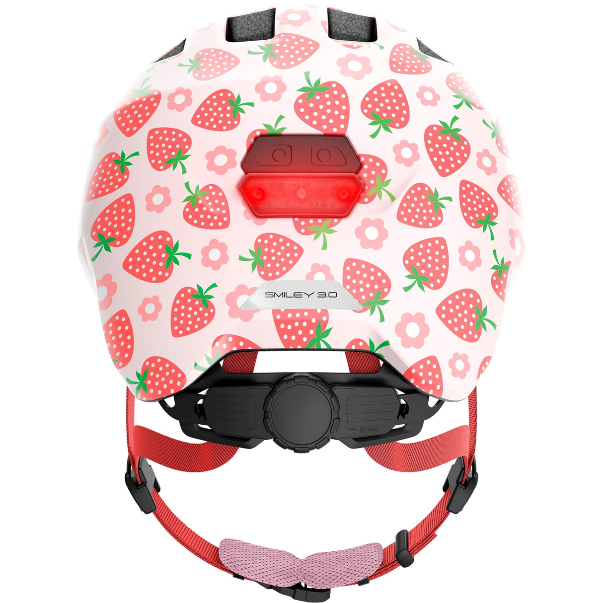 ABUS Helmet Smiley 3.0 LED ROSE STARWBERRY S 45-50cm