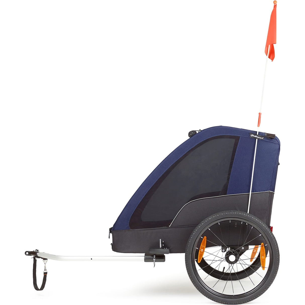 Polisport children's trailer with hiking kit gray blue