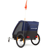 Polisport children's trailer with hiking kit gray blue