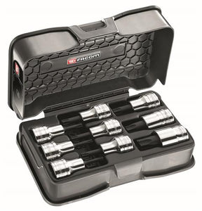 Facom set van 9 schroevendraaierdoppen torx 1 2