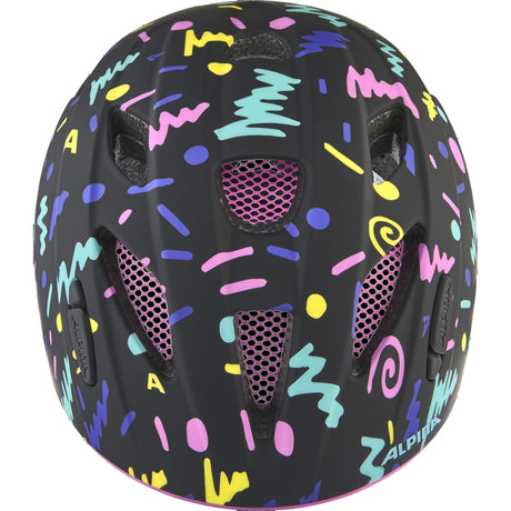 Olympic sportswear alpina sports kinderhelm ximo flash black-confetti 49-54 mat