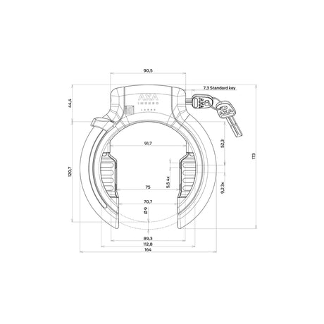 AXA Ringslot Imenso Large Black BULK