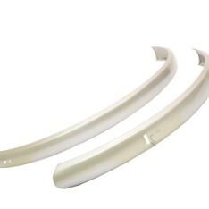 Stel spatborden 28 staal hybride 45mm zilver