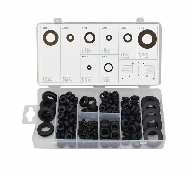 Awtools rubberen geleiders 180szt. mix
