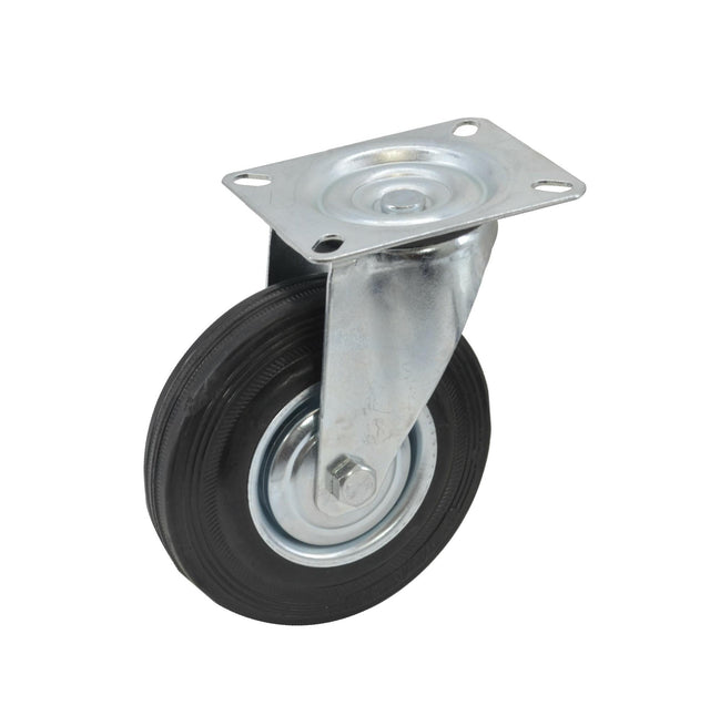 Awtools wiel torsie zwart rubber 75mm