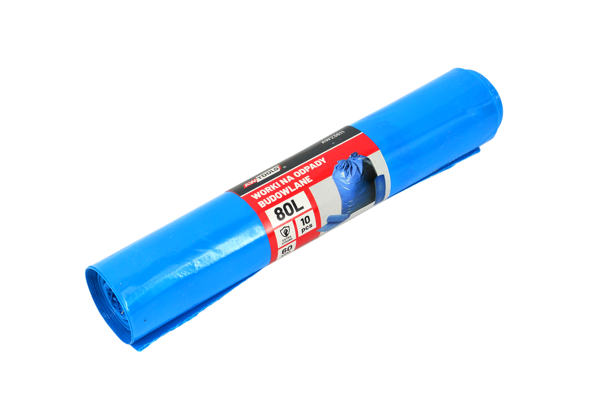 Awtools bouwafvalzakken 80l 60µ 10szt