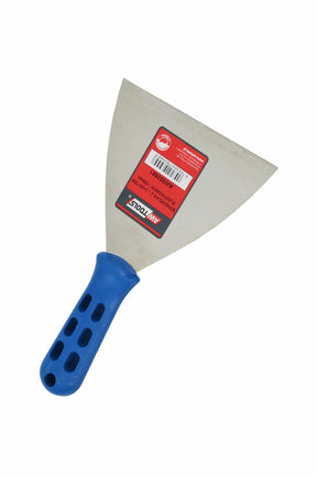 Awtools roestvrijstalen spatel 100mm kunststof handvat 0813 blauw