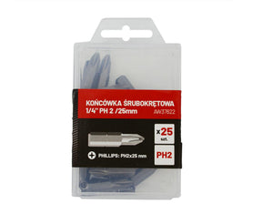 Awtools schroefdraaierpunt 1 4 ph 2 25mm 25szt.