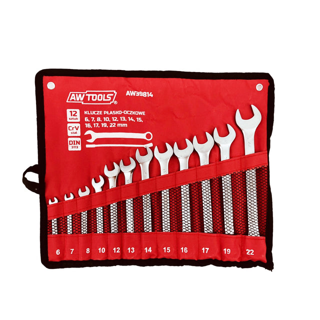 Awtools platte-oogsleutelset 12szt. 6mm-22mm