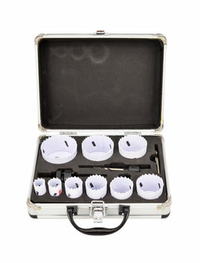 Awtools bimetal gat set 22-64mm 8 elem. zwart line metalen behuizing