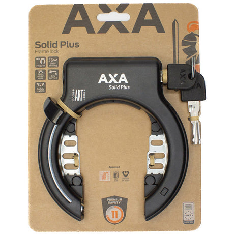 Axa ringslot solid plus zwart (op kaart)
