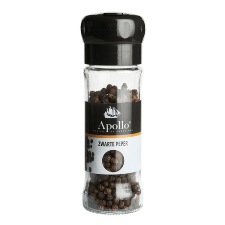 Apollo zwarte peper heel strooimolen (6x 45gr)