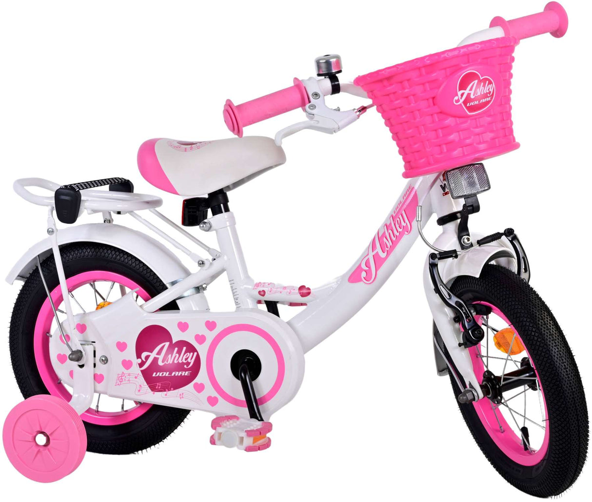 Volare Ashley Children's Bicycle - Girls - 12 pouces - blanc