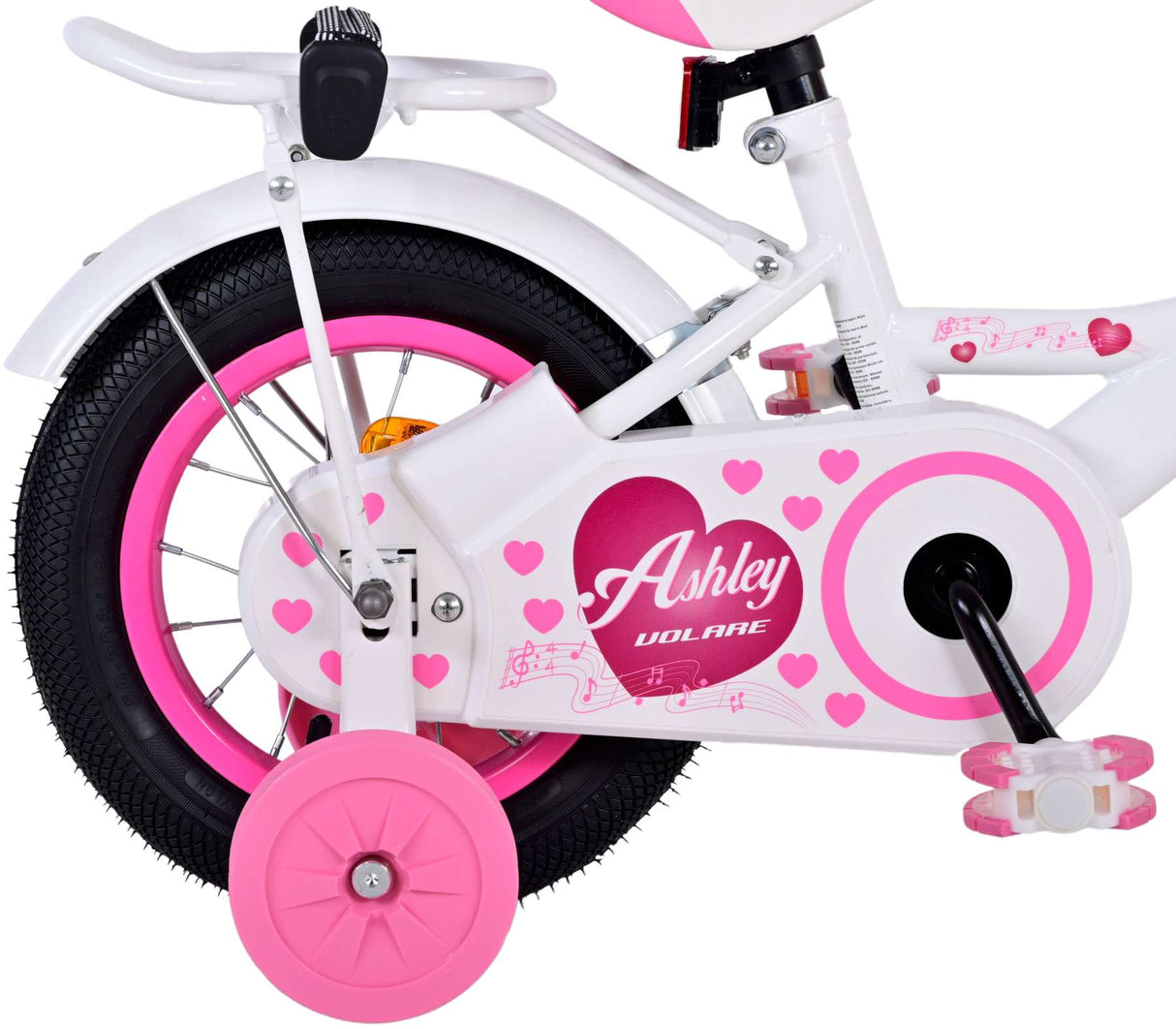 Volare Ashley Kinderfiets - Meisjes - 12 inch - Wit