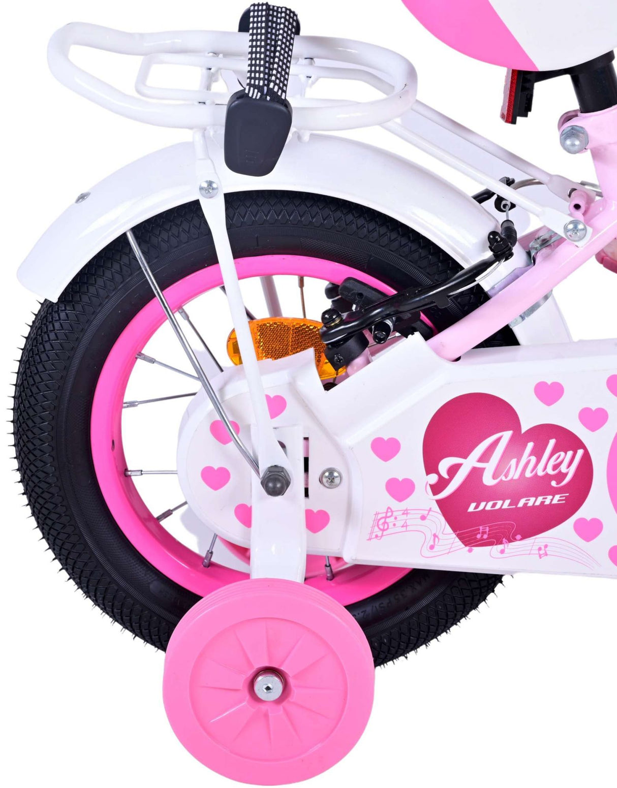 Valorare Ashley Children's Bike Girls Girls da 12 pollici Rosa freni a due mani