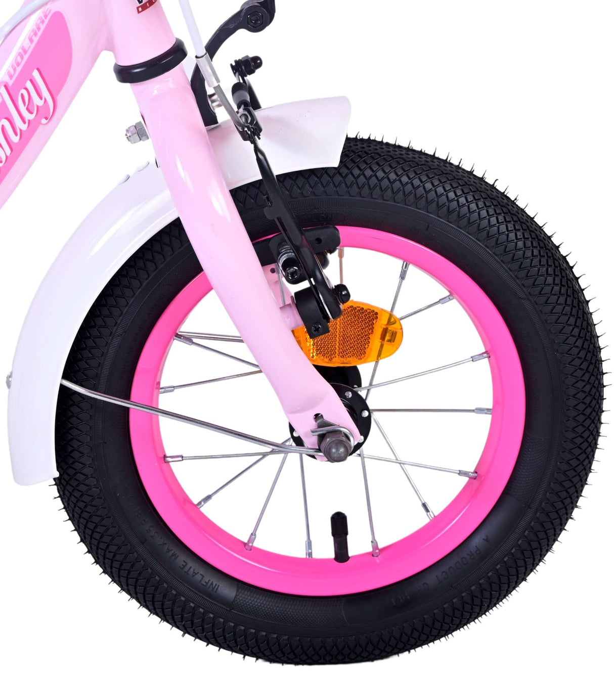 Volare Ashley Children's Bike Girls 12 tum rosa tvåhandbromsar