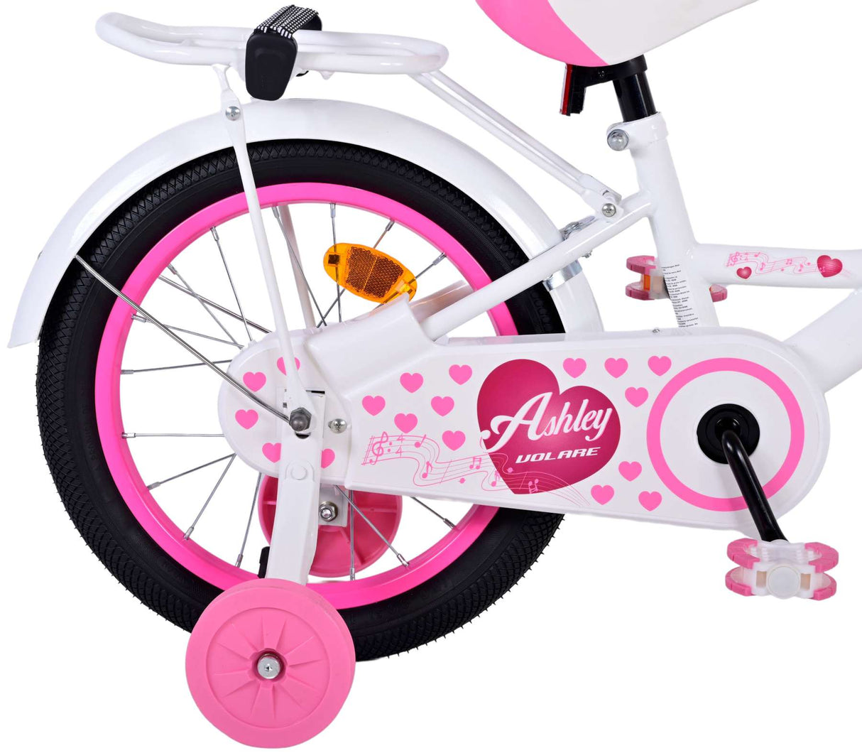 Volare Ashley Children's Bike - Girls - 16 Inch - White