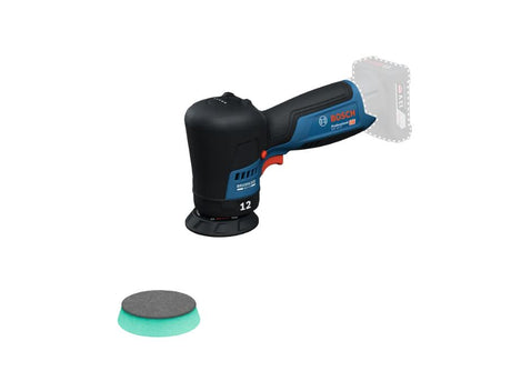 Bosch blauw gpx12v-77 accu polijstmachine incl steunpad, polijstpad | zonder accu lader - 06019l4003