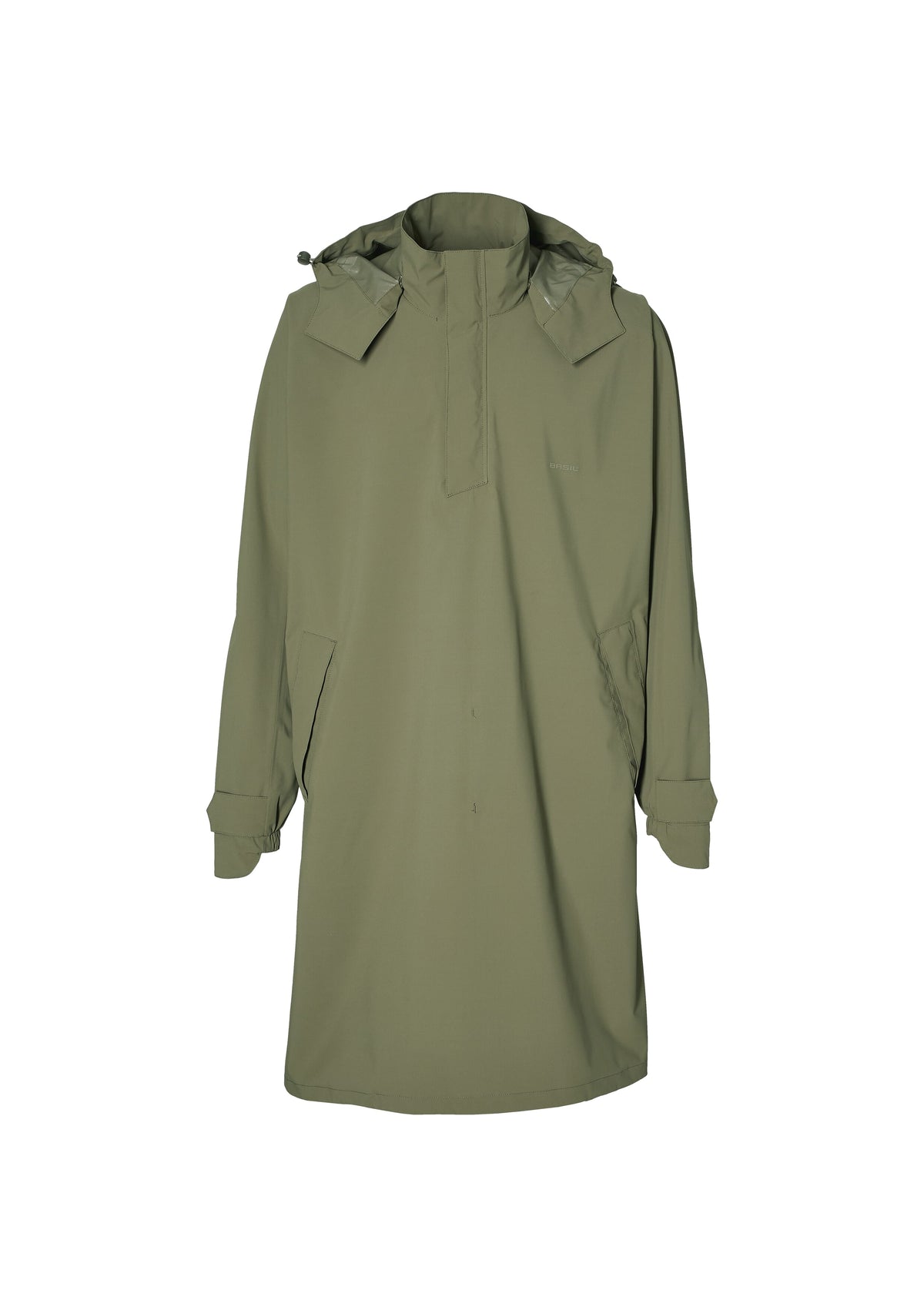 Basil poncho mosse unisex olive green m l