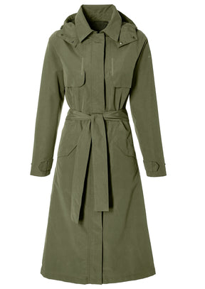 Basil trenchcoat mosse dames olive green m