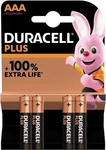 Duracell Battery Plus Power Mini Penlite LR03 AAA per 4 on map