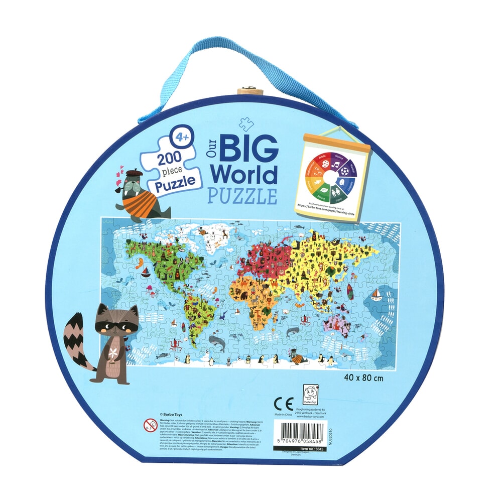 Barbo toys grote wereldpuzzel - waar wonen de dieren? (5845)