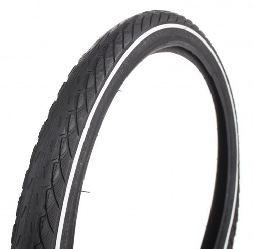 Deli buitenband 20x1.75 47-406 zwart weg witte lijn