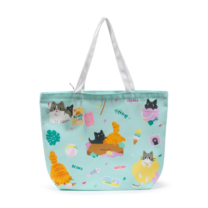 Beans co katten strandtas