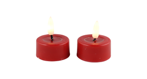 Led theelicht smelt rood set 2 met timer (incl batterijen)