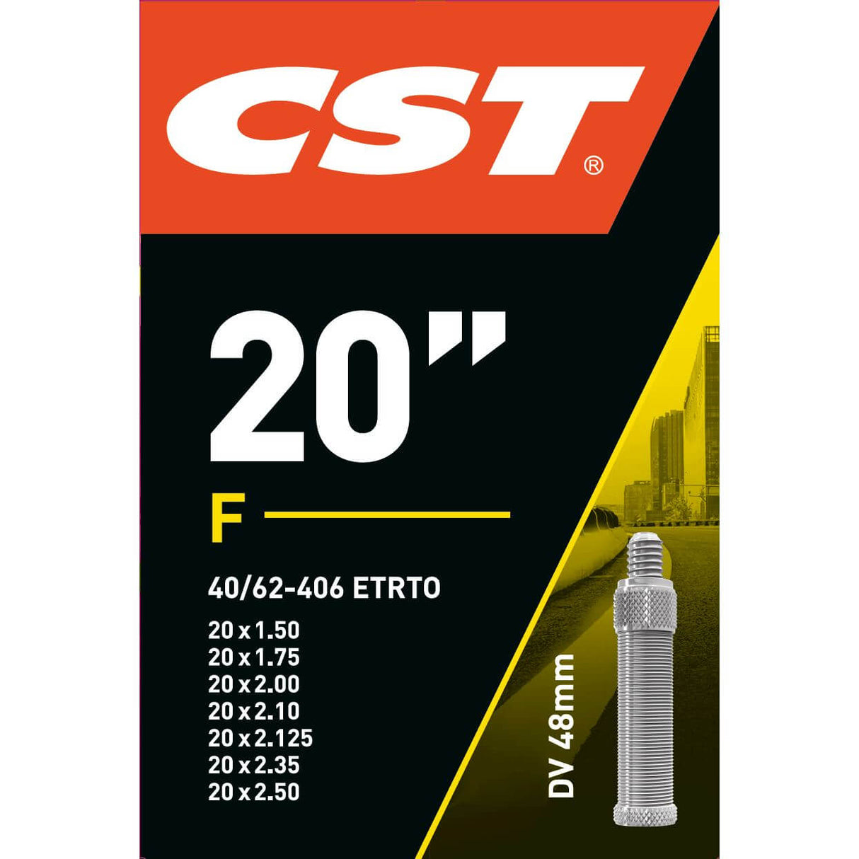 CST Inner Tube DV7 20 tum 40 62-406 DV 48mm 070703