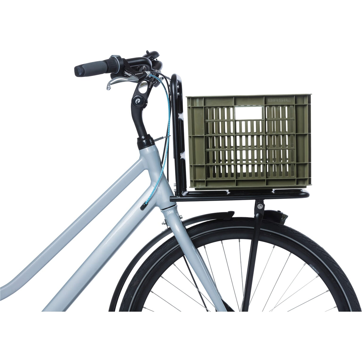 Basil Bicycle Crate M Medium 29.5 litros de verde