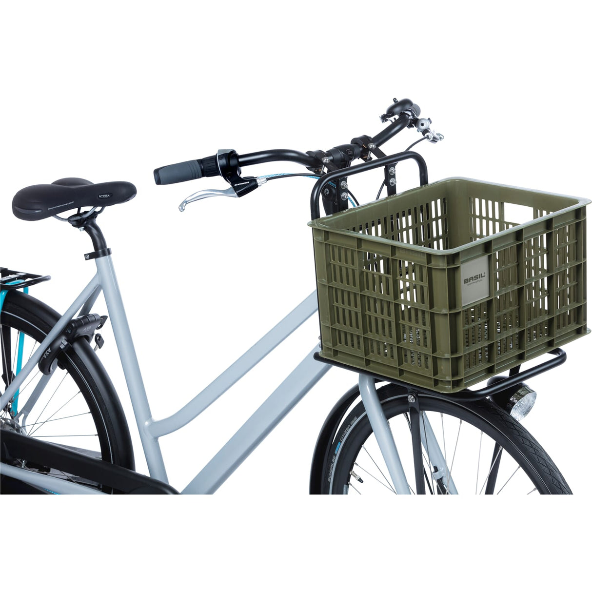 Basil Bicycle Crate M Medium 29.5 litros de verde