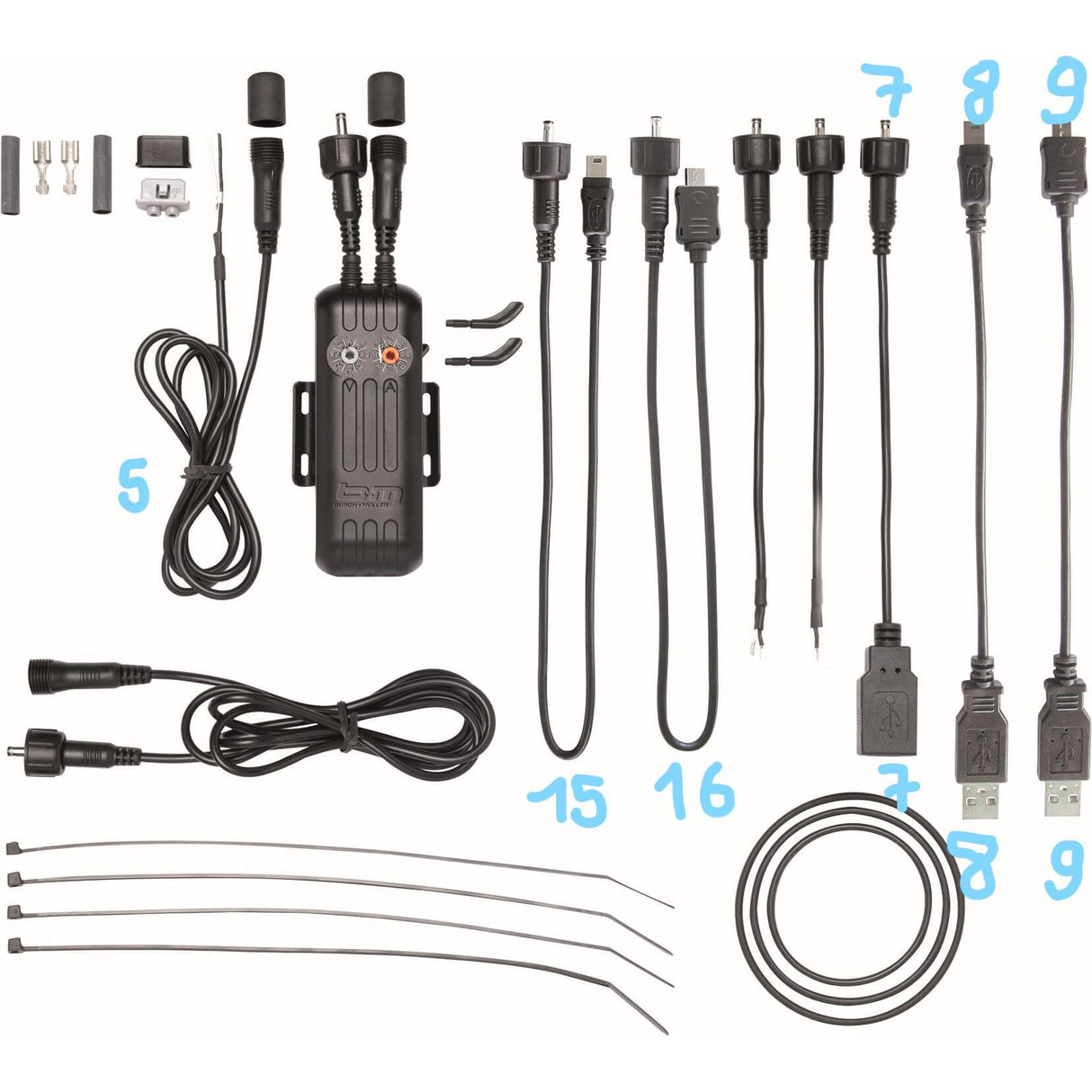 Busch + Müller Cable E-Work Nr 15 okrog do mini USB