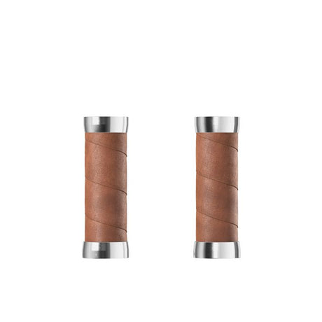 Brooks slender leather grips (100+100mm) - dark tan
