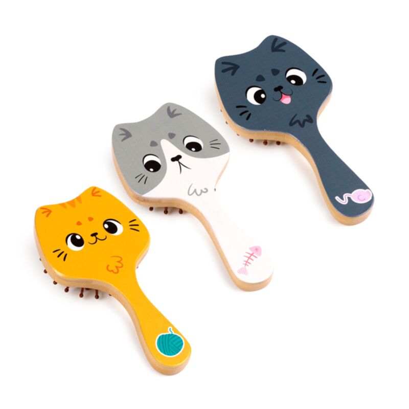 Beans co katten bamboe haarborstel
