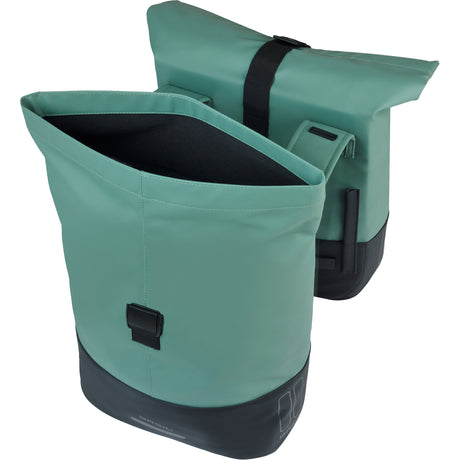 Basil b.v. basil dubbele tas cove 28-32l zilvergroen zwart