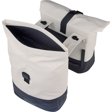 Basil b.v. dubbele fietstas basil cove mik 28-32l 14 x 29 x 36 cm - wit zwart