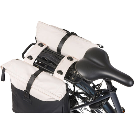 Basil b.v. dubbele fietstas basil vive mik 28-35l 14 x 30 x 38 cm - wit zwart