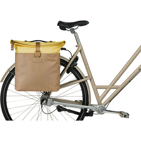 Basil b.v. dubbele fietstas basil vive mik 28-35l 14 x 30 x 38 cm - zand geel