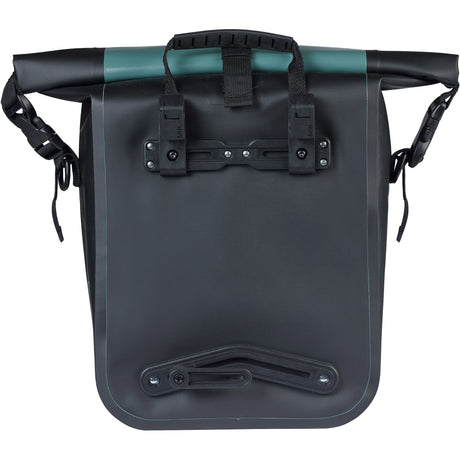 Basil enkele fietstas rivo m tarpaulin mik 12-15l 14 x 25 x 38 cm - groen zwart