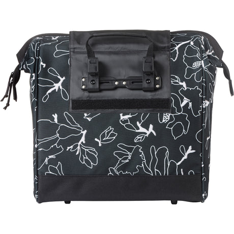 Basil shopper grand flower mik hooks 23l zwart