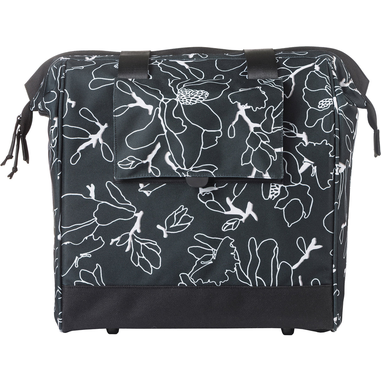 Basil fietsshopper grand flower mik 23l 12 x 35 x 35 cm - zwart