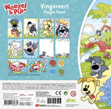 Woezel pip vingerverf 14-delig 4 potjes verf 10 kleurplaten